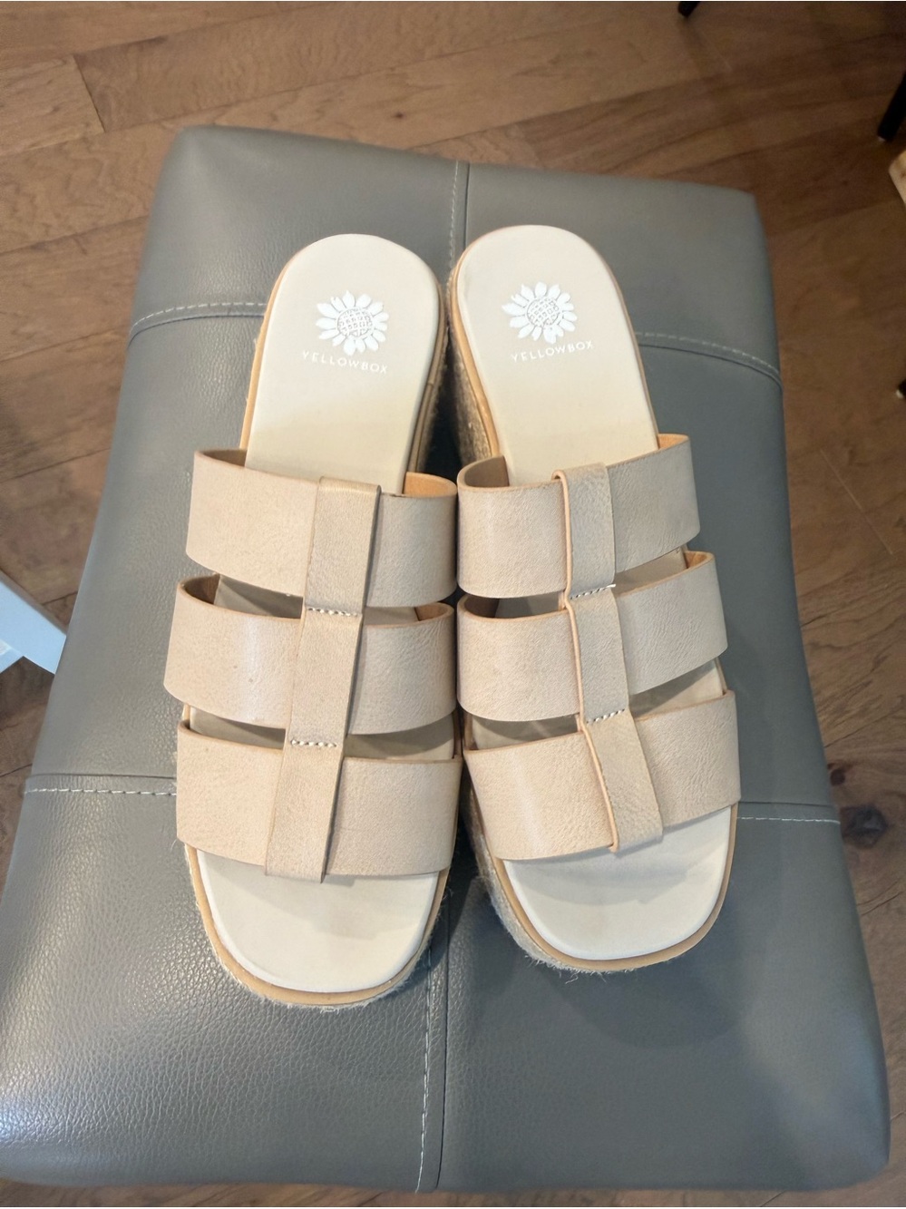 Yellow Box Espadrille Wedge Slide Sandal